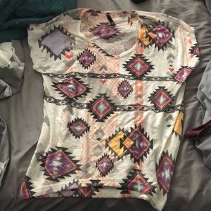 Aztec patterned shirt